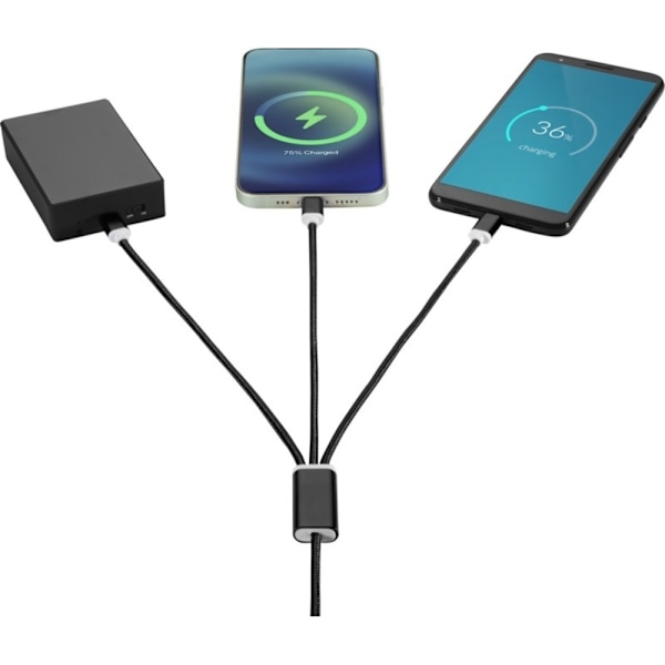 Bullet Versatile USB-kabel One Size Svart Black One Size