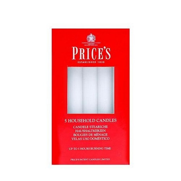Prices Candles Hushållsljus (Förpackning om 10) En Storlek Vit White One Size