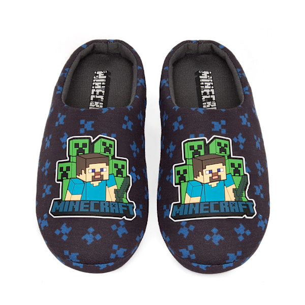 Minecraft Pojks Creeper Tofflor 11 UK Barn Marinblå/Blå Navy/Blue 11 UK Child