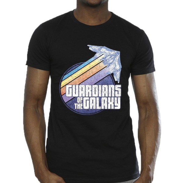 Guardians Of The Galaxy Mens Badge Rocket T-Shirt 5XL Svart Black 5XL