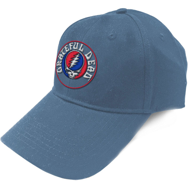 Grateful Dead Unisex Vuxen Stjäl Ditt Ansikte Logotyp Baseballkeps På Denim Blue One Size