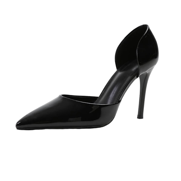 Where's That From Dam/Damer Athens Patent Faux Läder Poin Black 4 UK