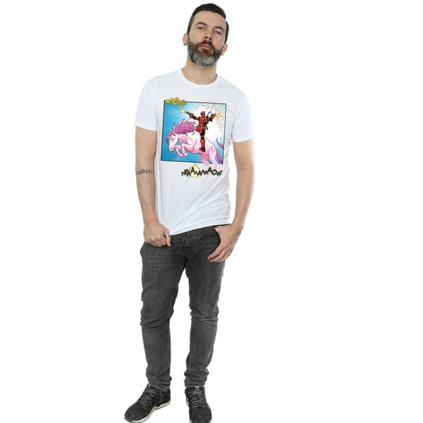 Marvel Herr Deadpool Hey You T-shirt M Vit White M