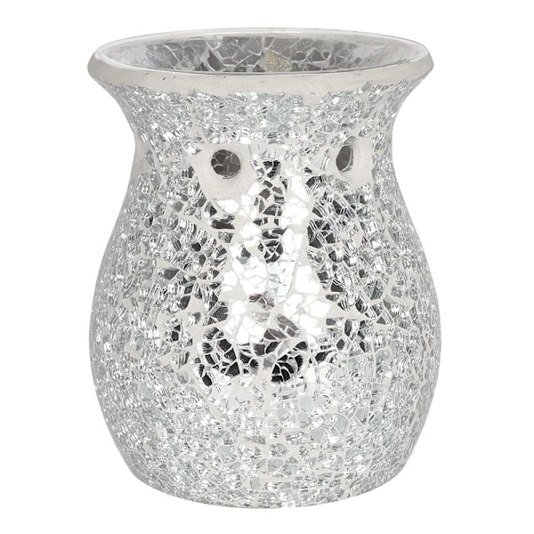 Something Different Crackle-Effect Oljelampa L Silver Silver L
