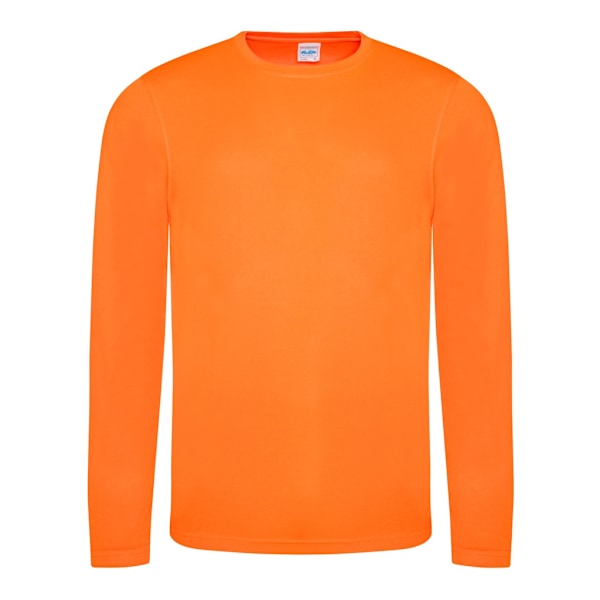 AWDis Just Cool Herrar Långärmad Cool Sports Performance Plain Electric Orange M