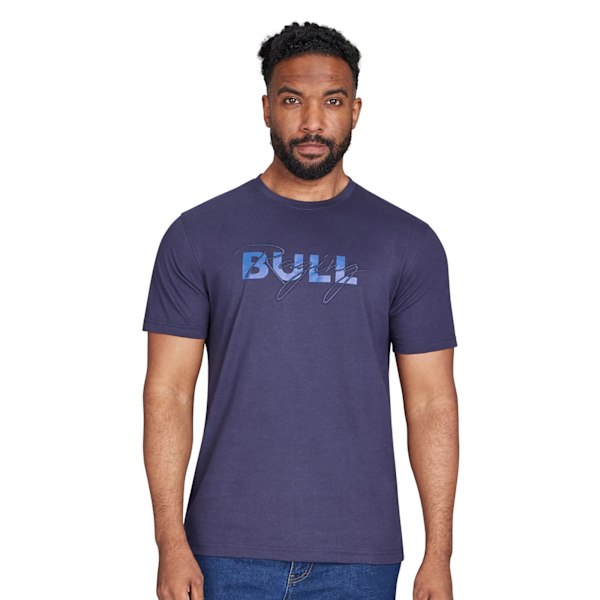 Raging Bull Herr T-shirt med Skrift 6XL Marinblå Navy 6XL