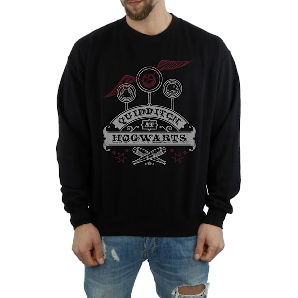 Harry Potter Quidditch på Hogwarts Sweatshirt M Svart Black M