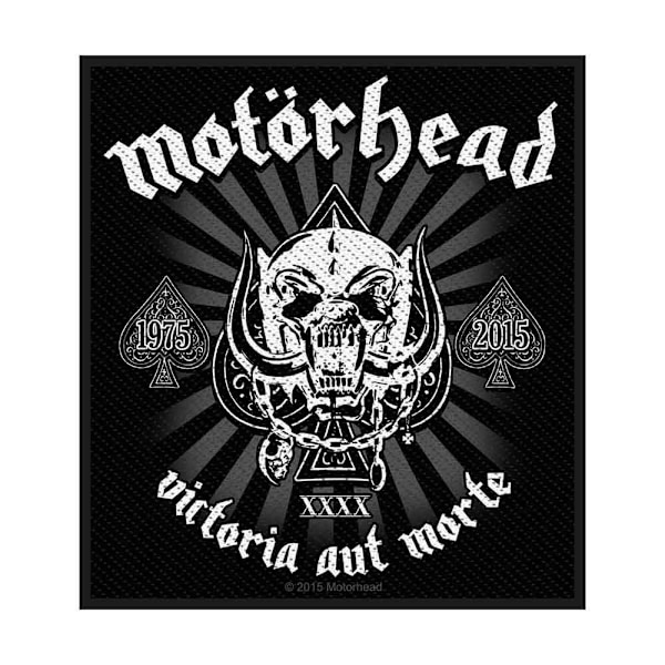 Motorhead Victoria Aut Morte 1975-2015 Patch One Size Svart/Vit Black/White One Size