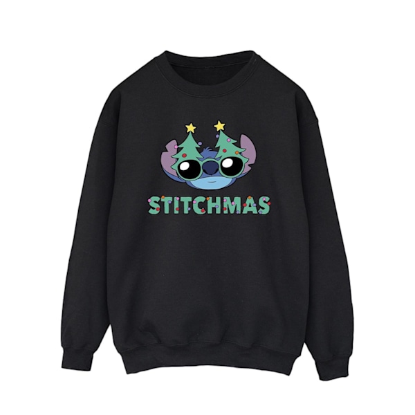 Disney Herr Lilo & Stitch Stitchmas Glasögon Sweatshirt 5XL Svart Black 5XL