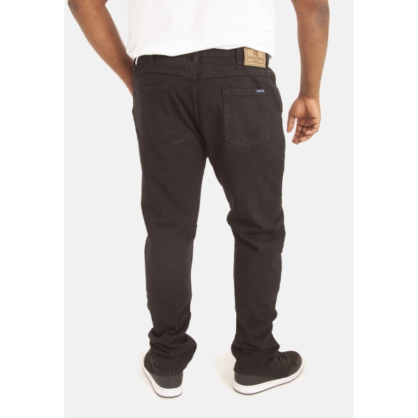 D555 Mens Rockford Kingsize Comfort Fit Jeans 50S Svart Black 50S