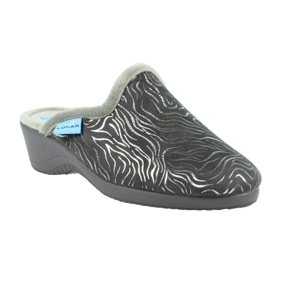 Lunar Dam/Dam Darlene Wedge Slippers 7 UK Grå Grey 7 UK