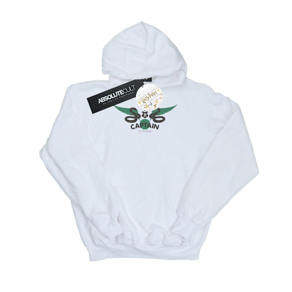 Harry Potter Herr Slytherin Captain Hoodie 4XL Vit White 4XL