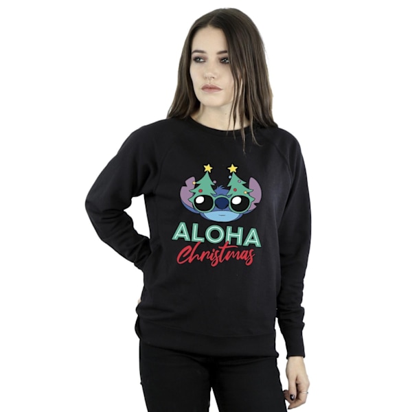 Disney Dam/Kvinnor Lilo Och Stitch Julgran Nyanser Tröja Black S