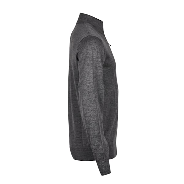 Tee Jays Herr Halv Zip Sweatshirt M Grå Melange Grey Melange M