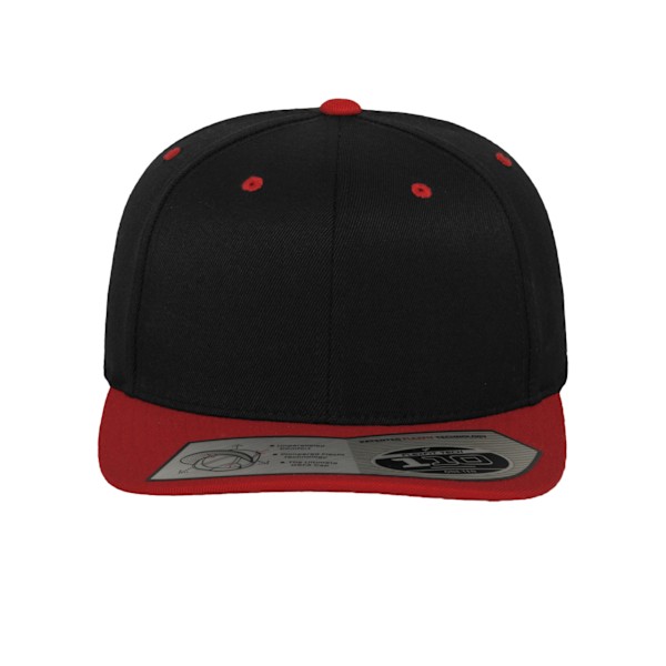 Yupoong Flexfit Unisex 110 Plain Fitted Snapback Cap En storlek B Black/Red One size