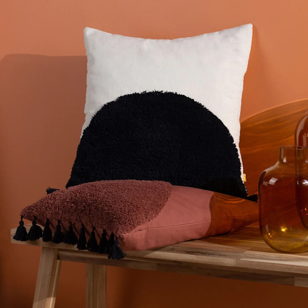 Furn Radiance Kuddfodral 45cm x 45cm Naturlig/Svart Natural/Black 45cm x 45cm