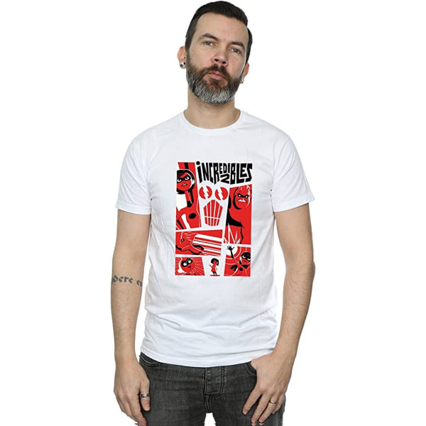 The Incredibles Herr Collage Bomull T-shirt XXL Vit White XXL