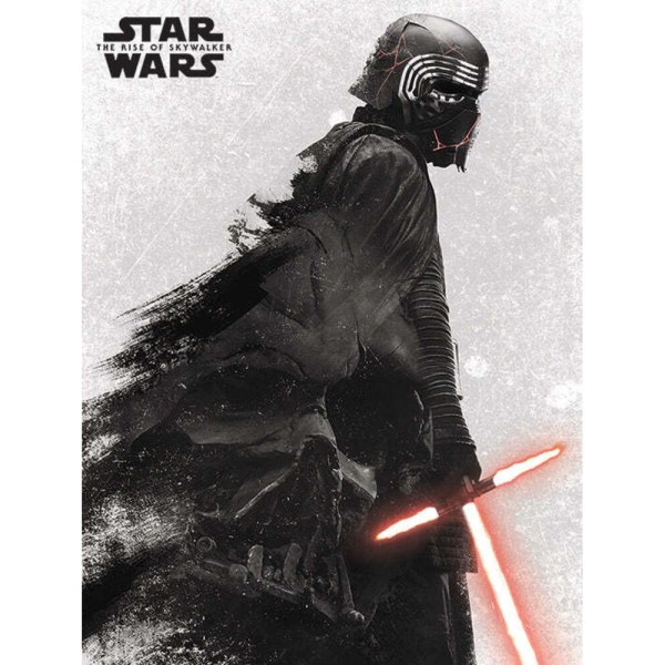 Star Wars: The Rise of Skywalker Kylo Ren Canvas Print 80cm x 6 Black/Grey 80cm x 60cm