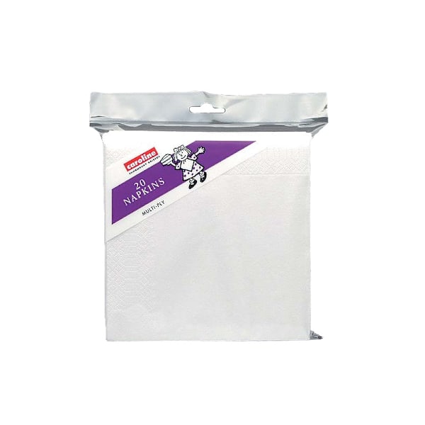 Caroline 2-lagers servetter (20-pack) One Size White White One Size