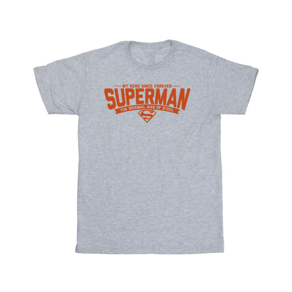 DC Comics Boys Superman Hero Dad T-shirt 7-8 år Sports Grey Sports Grey 7-8 Years