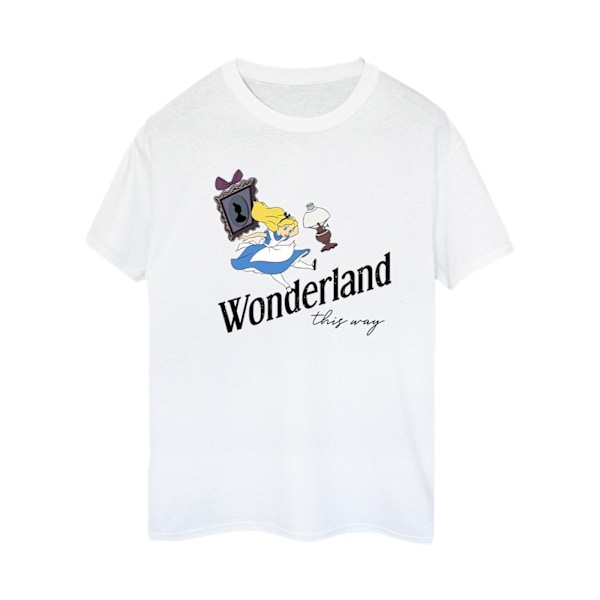 Disney Dam/Damer Alice I Spegellandet This Way Bomull Boyfri White M