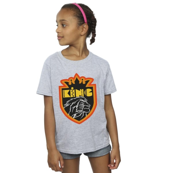 Disney Girls The Lion King Crest T-shirt i bomull 7-8 år Sport Sports Grey 7-8 Years