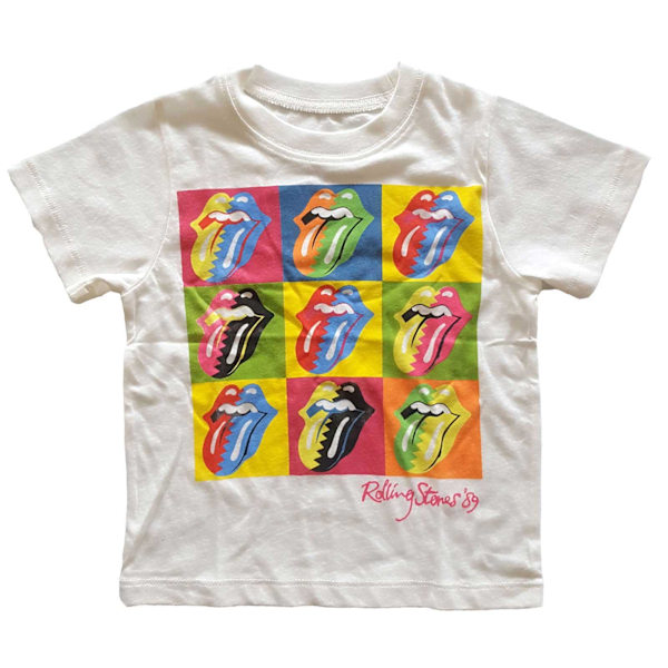 The Rolling Stones Barn/Barn Tvåfärgad Logotyp T-shirt 12 Månader White 12 Months