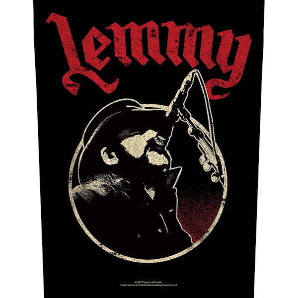 Lemmy Mikrofon Patch En Storlek Svart/Röd Black/Red One Size