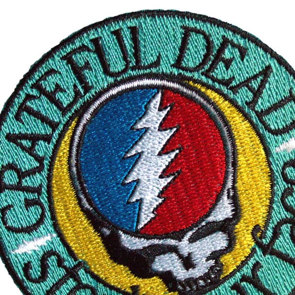 Grateful Dead Steal Your Face Vävd Emblem Stryk På Patch En Storlek Multicoloured One Size