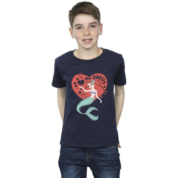 Disney Boys The Little Mermaid Love Daddy T-Shirt 5-6 år Marinblå Navy Blue 5-6 Years