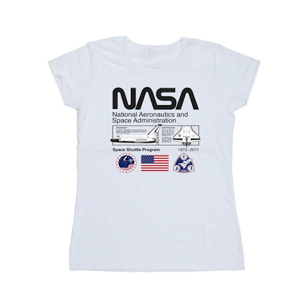 NASA Dam/Kvinnor Space Admin Bomull T-shirt XL Vit White XL