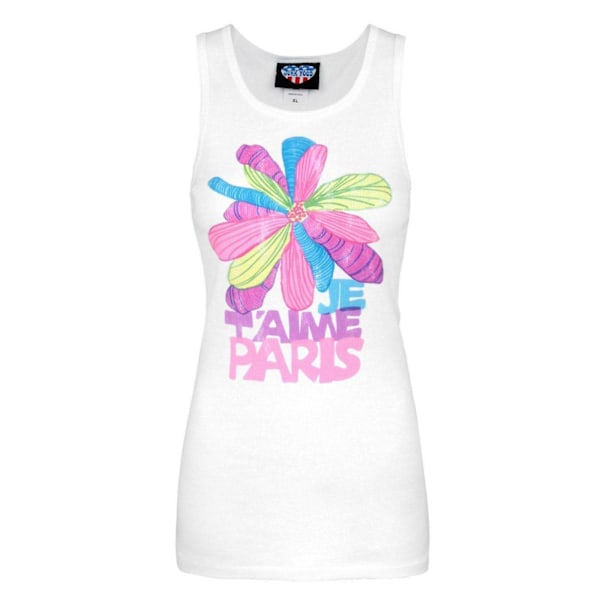 Junk Food Damkläder/Dam Je T´Aime Paris Väst Topp XL Vit White XL