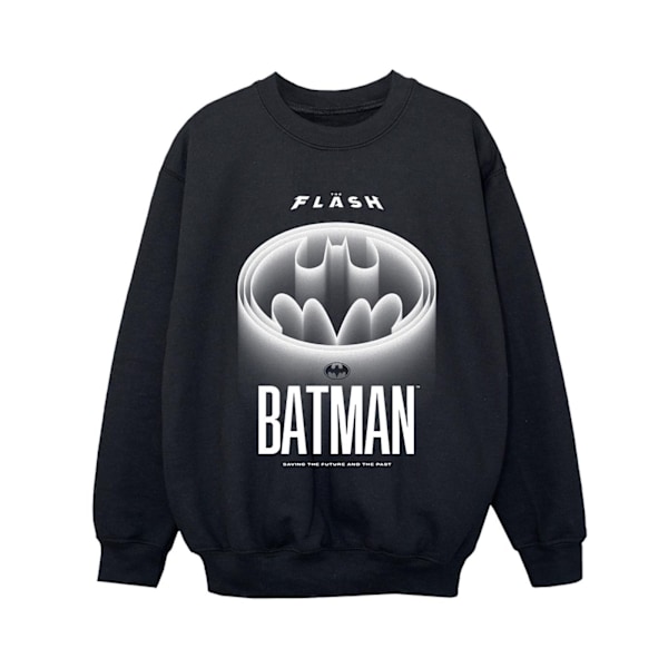 DC Comics Pojkar The Flash Batman Vit Logotyp Sweatshirt 9-11 År Black 9-11 Years