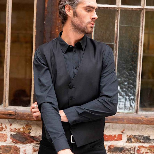 NEOBLU Herr Blaise Micro Twill Långärmad Skjorta XL Dee Deep Black XL
