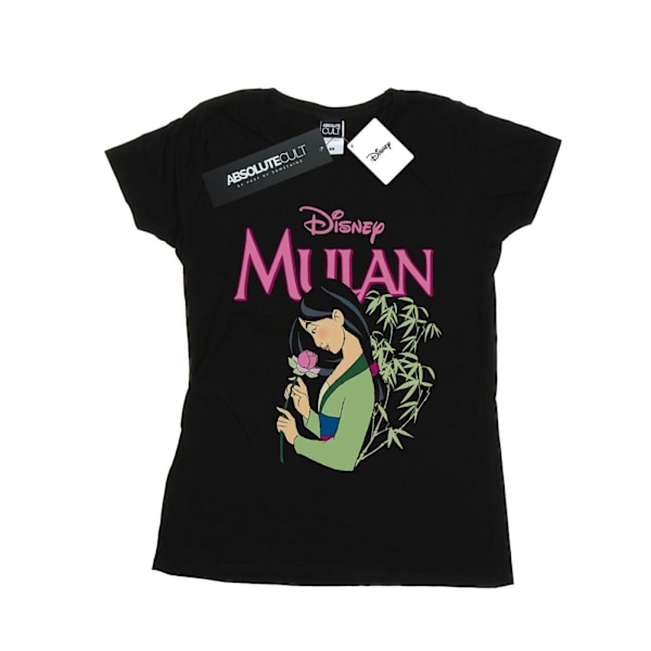 Disney Dam/Kvinnor Mulan Rosa Magnolia Bomull T-shirt S Svart Black S