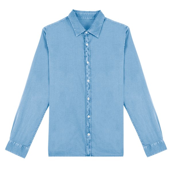 Native Spirit Herrtvättad Långärmad Skjorta 3XL Cool Blue Cool Blue 3XL