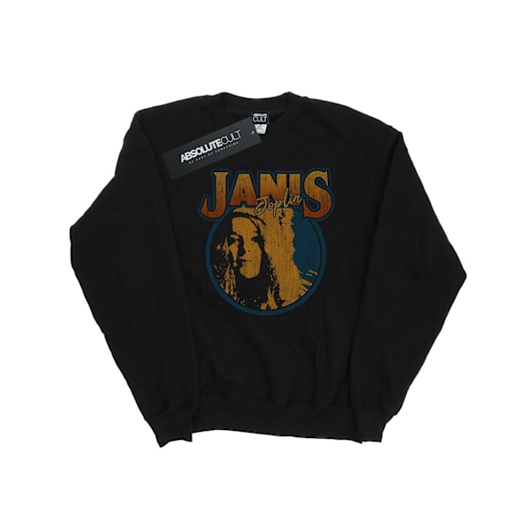 Janis Joplin Herr Distressed Circle Sweatshirt 4XL Svart Black 4XL