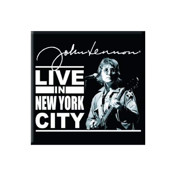 John Lennon Live In New York City Kylskåpsmagnet En Storlek Svart/ Black/White One Size