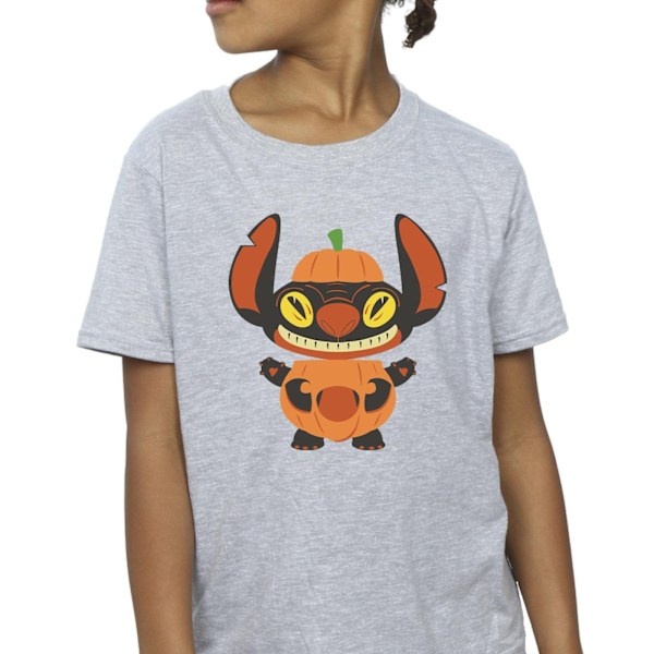 Disney Girls Lilo & Stitch Pumpa Kostym Bomull T-shirt 3-4 år Sports Grey 3-4 Years