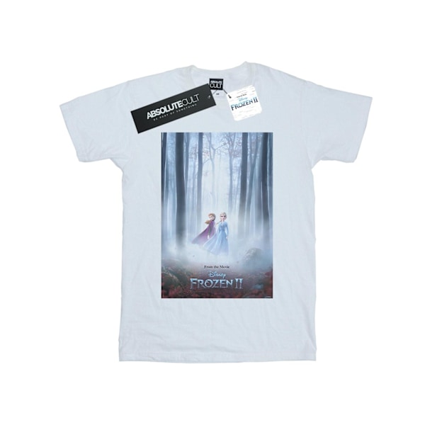 Disney Dam/Damer Frozen 2 Film Affisch Bomull Boyfriend T-Shirt L Vit White L