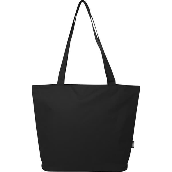 Panama Recycled Zipped 20L Tote Bag One Size Solid Black Solid Black One Size
