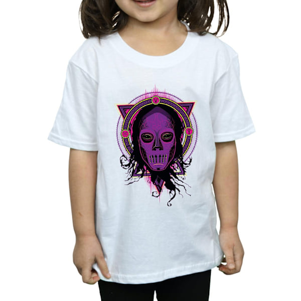 Harry Potter Flickor Neon Death Eater Bomull T-shirt 5-6 År Wh White 5-6 Years