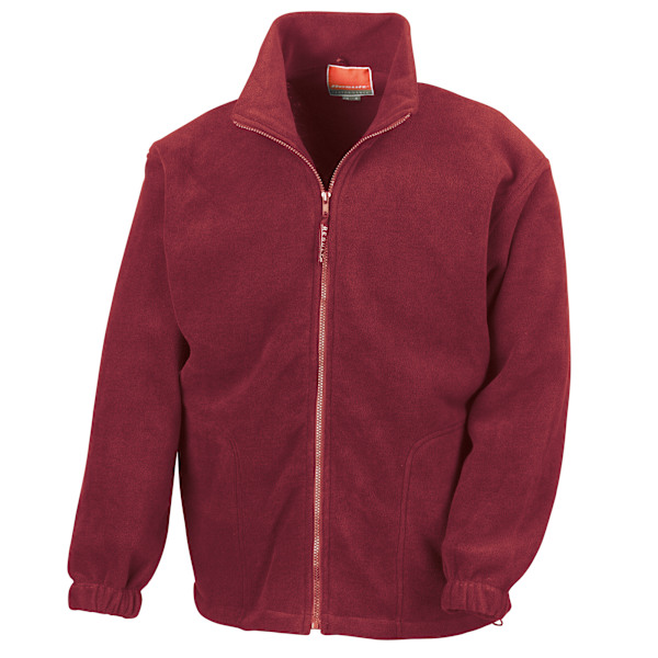 Result Herr Full Zip Active Fleece Anti Pilling Jacka M Burgund Burgundy M