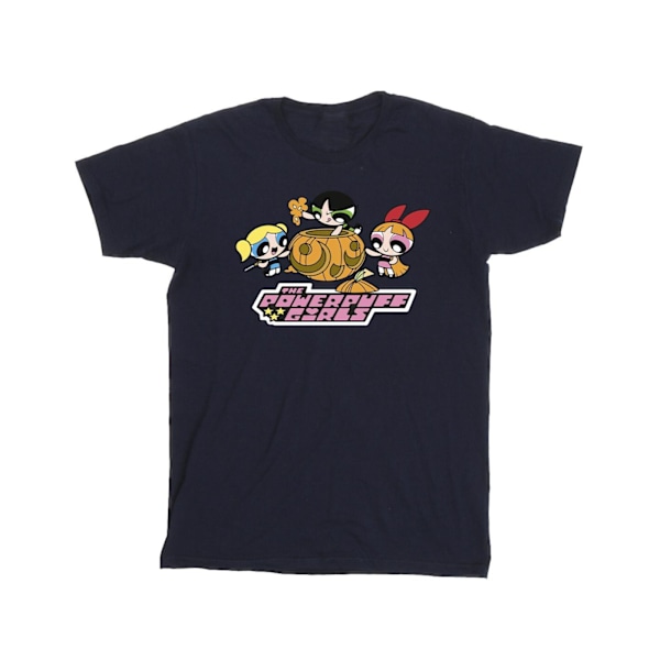 The Powerpuff Girls T-shirt för män och flickor, pumpa, L, marinblå Navy Blue L