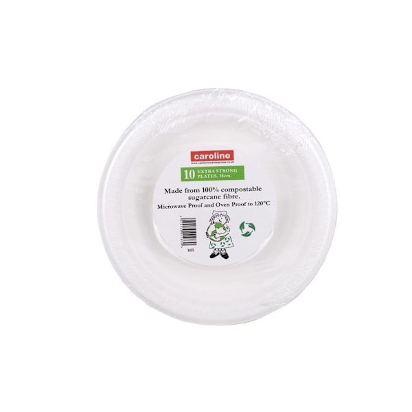 Caroline Extra Strong Plates (10-pack) One Size White White One Size