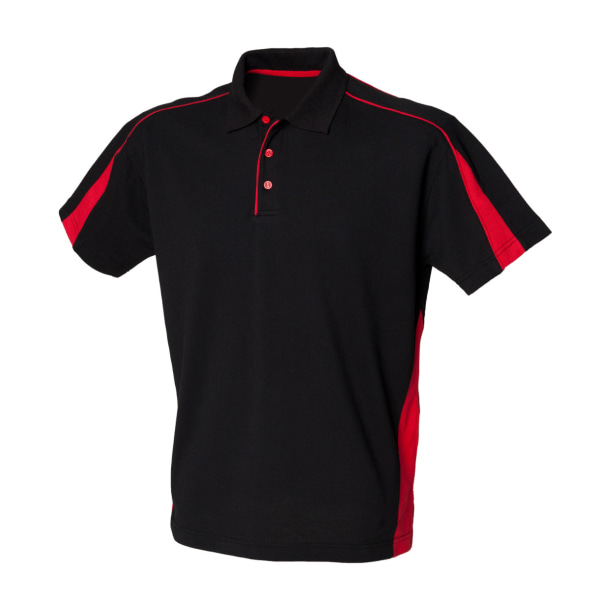 Finden & Hales Herre Club Polo Shirt 3XL Sort/Rød Black/Red 3XL