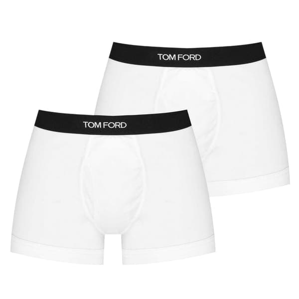 Tom Ford Herr Logo Boxershorts (2-pack) M Vit White M