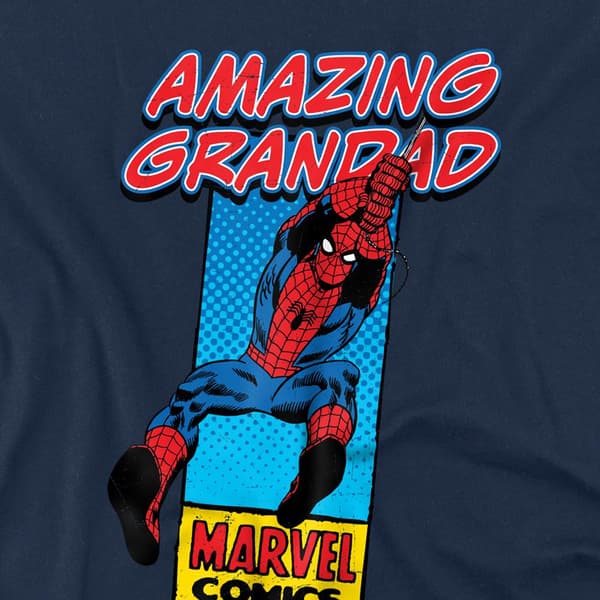 Marvel Comics Herr Amazing Grandad Spider-Man Corner Box T-shirt Navy XL