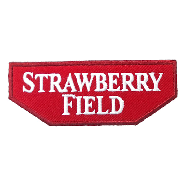 Generisk jordgubbsfält vägskylt patch en storlek röd/vit Red/White One Size