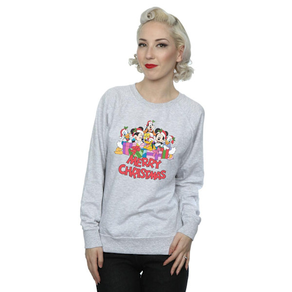 Disney Dam/Damer Mickey Mouse Och Vänner Jul Sweatshirt M Sports Grey Sports Grey M